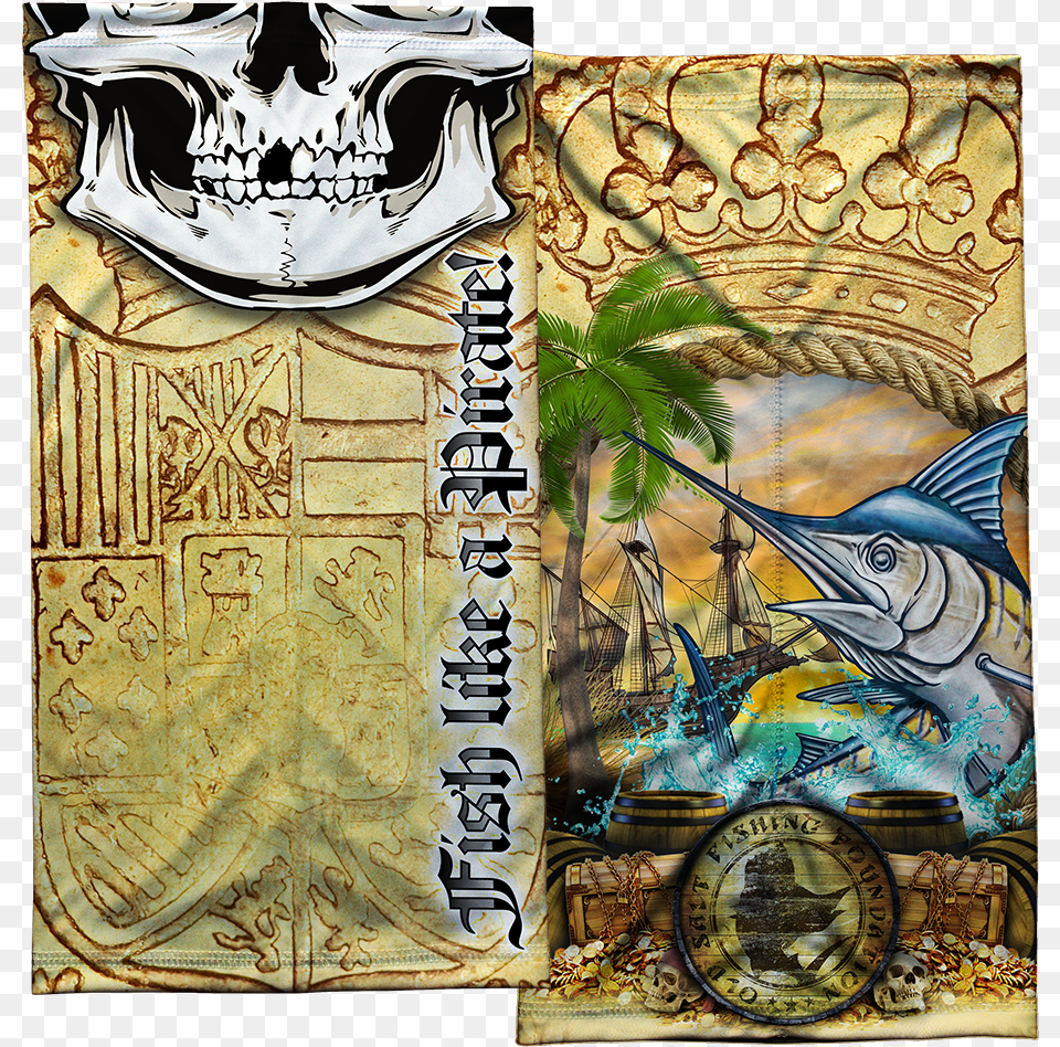 Fish Like A Pirate Face Shield Frankfurt Pedralbes, Book, Publication, Art, Painting Png Image