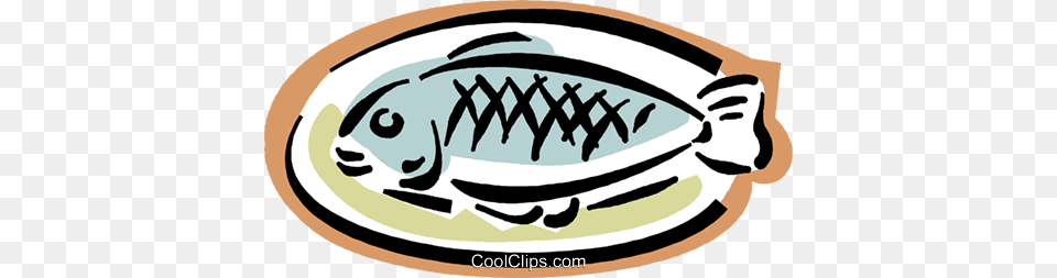 Fish On Plate Royalty Vector Clip Art Illustration, Face, Head, Person Png