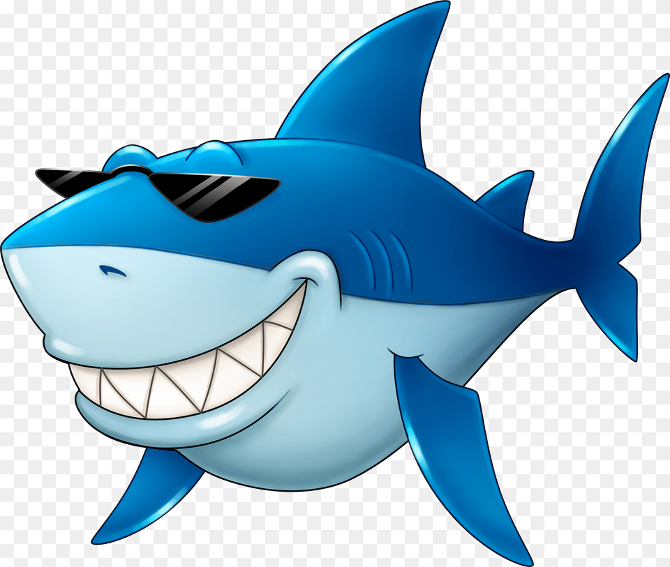 Fish Relaxing Clipart Old Shark Cartoon Png