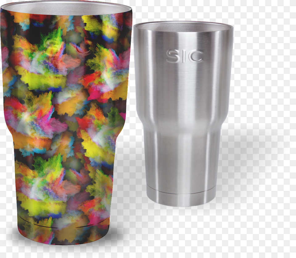 Fish Scale Hydrographic Film, Steel, Bottle, Cup Png Image