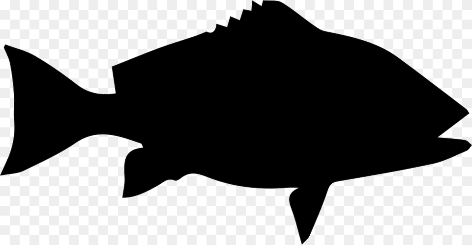 Fish Shape Of Red Snapper Red Snapper Fish Silhouette, Animal, Sea Life, Shark, Stencil Png Image