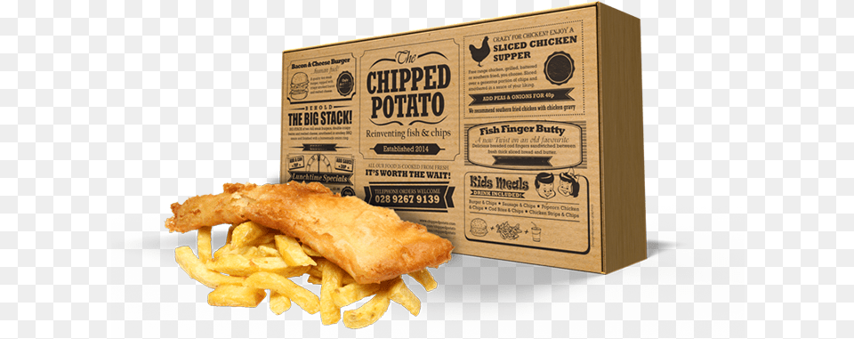 Fish Supper At The Chipped Potato The Chipped Potato, Food, Fries, Animal, Bird Free Transparent Png