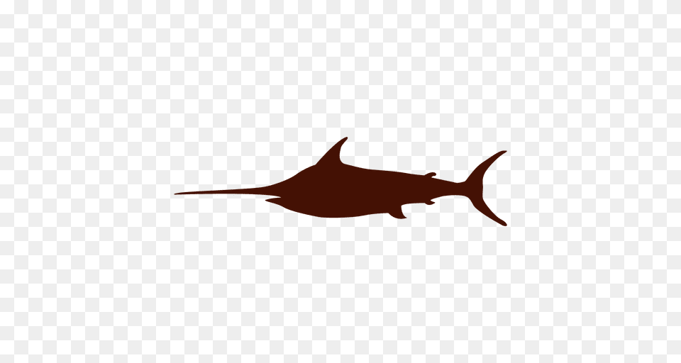 Fish Swordfish Silhouette, Animal, Sea Life, Shark Png Image