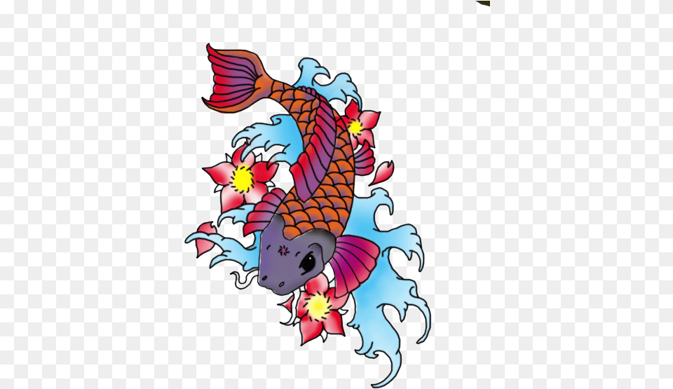 Fish Tattoos Image Koi Fish Tattoo, Dragon Free Transparent Png