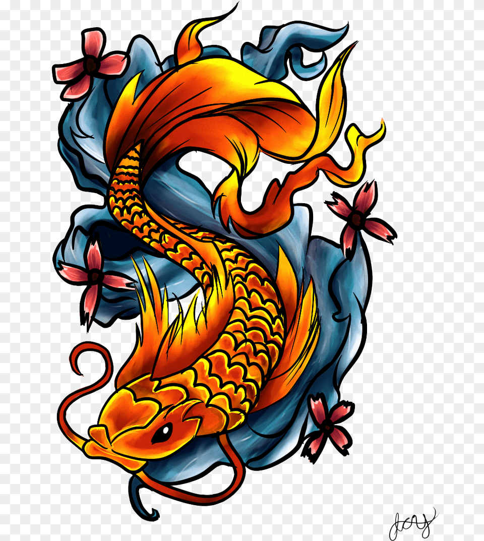 Fish Tattoos Transparent Hq Color Dragon Tattoo, Baby, Person, Face, Head Png Image