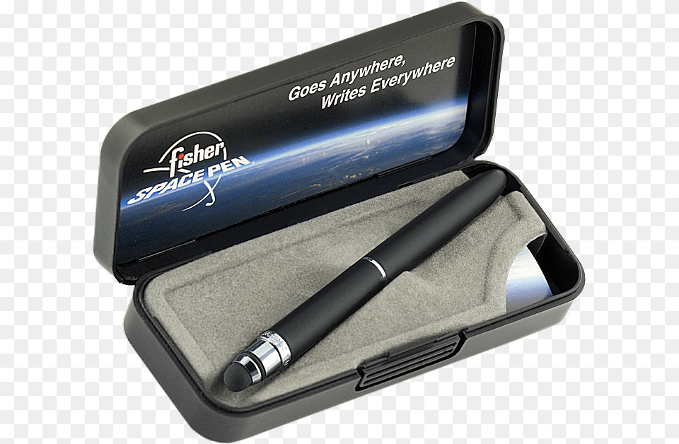 Fisher Black Bullet Grip Space Pen With Stylus Fisher Bullet Black Space Pen With Stylus, Fountain Pen, Electronics, Mobile Phone, Phone Free Png