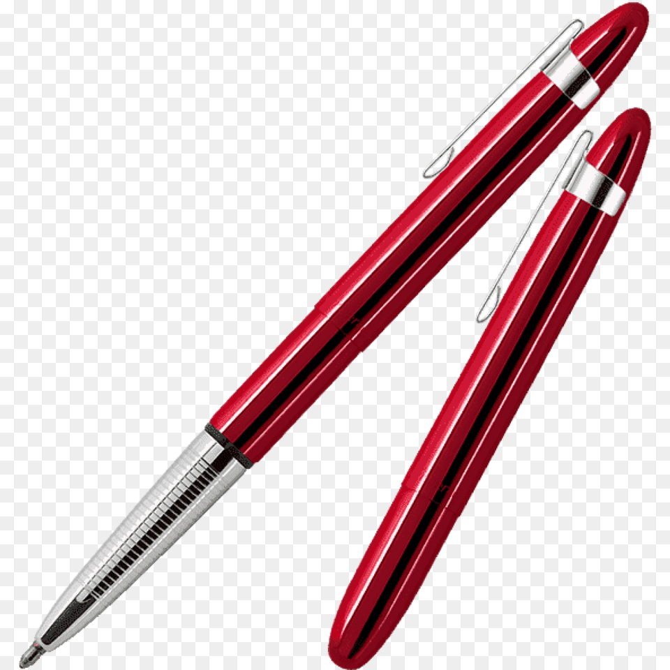 Fisher Space Pen Bullet Red Cherry Ballpoint Pen With Clip, Fountain Pen Png Image