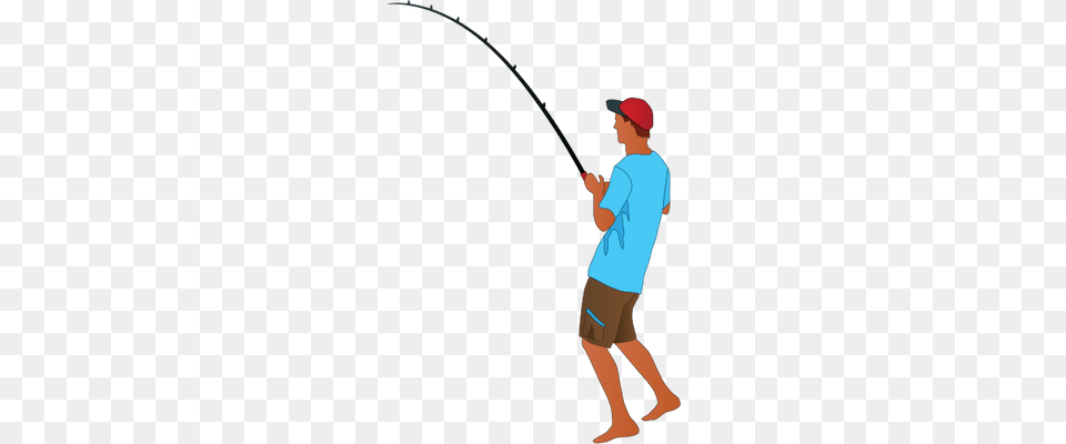 Fisherman Fishing, Water, Person, Outdoors, Leisure Activities Png Image