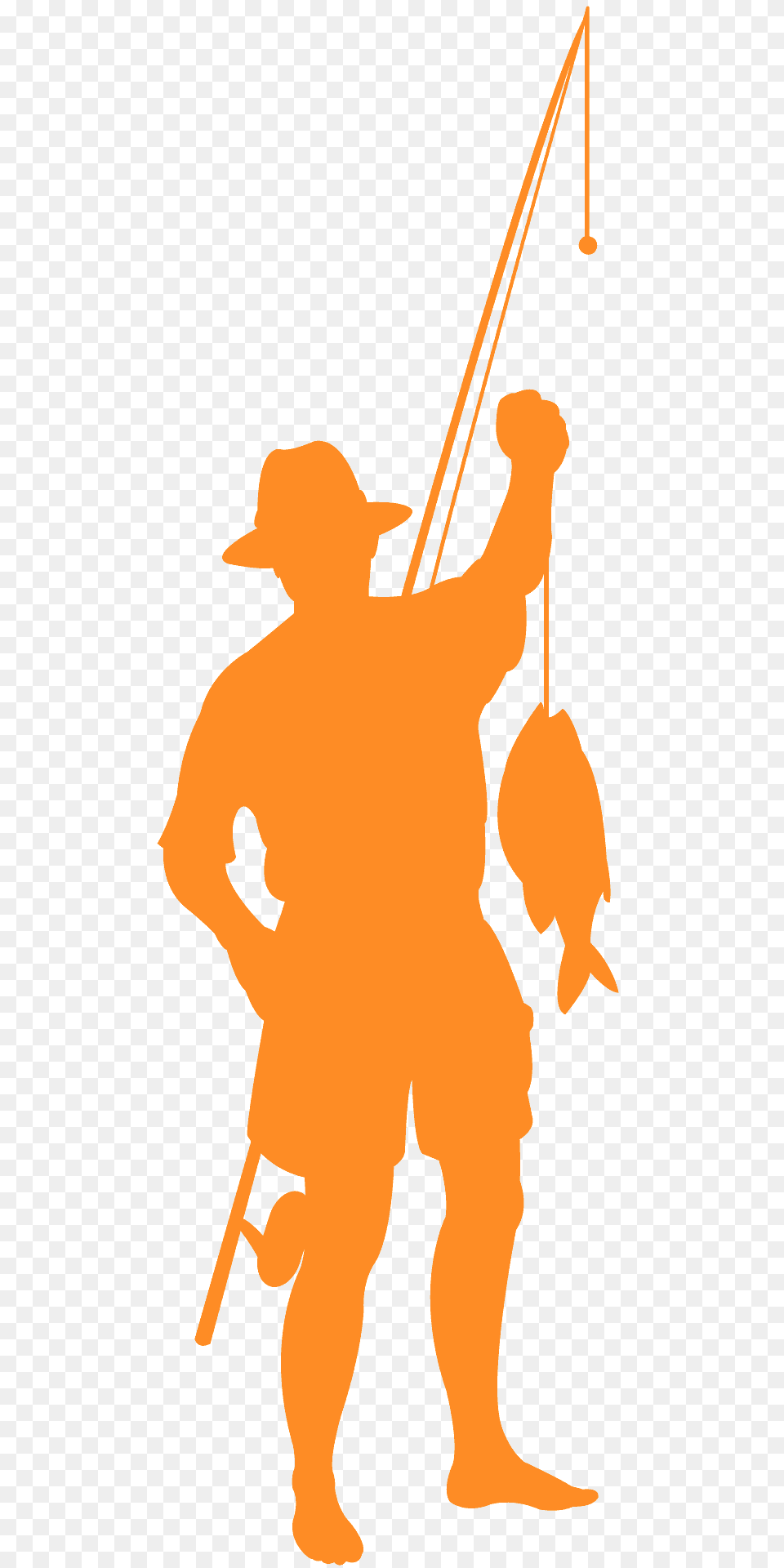 Fisherman Silhouette, Adult, Person, People, Outdoors Free Png