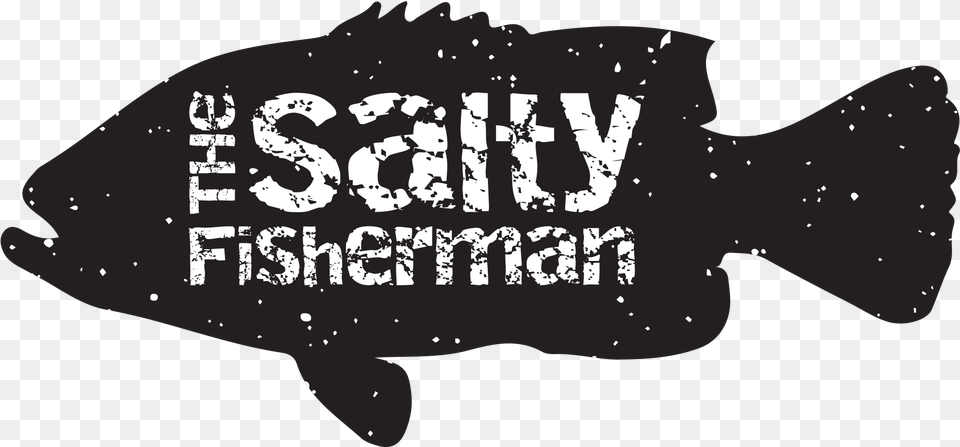 Fishermans Logo Salty Fisherman, Animal, Sea Life, Silhouette, Fish Free Png Download