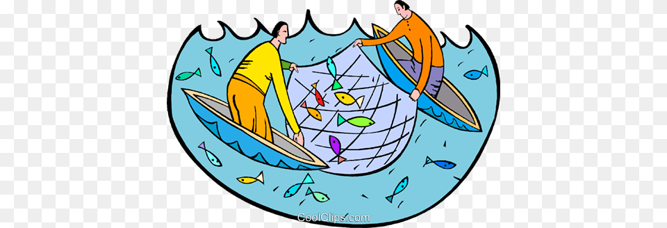 Fishermen With Fishing Nets Royalty Vector Clip Art, Outdoors, Person, Nature, Baby Free Png Download