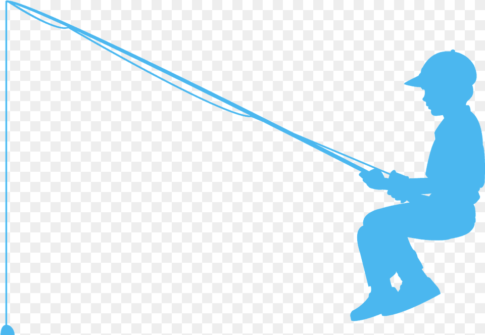 Fishing Boy Silhouette, Rope, Outdoors, Adult, Person Free Png Download