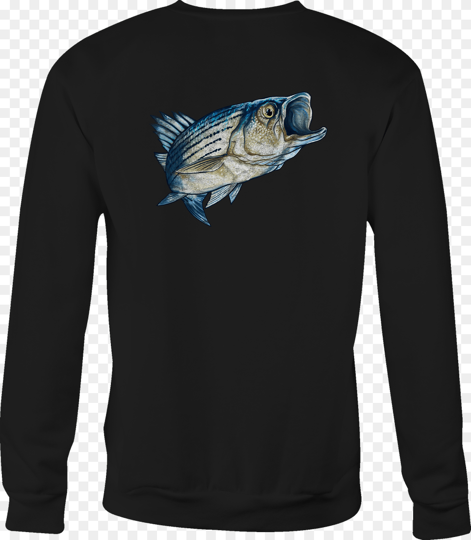 Fishing Crewneck Sweatshirt Bass Fish Shirt For Men Bass, Long Sleeve, Sleeve, Clothing, Sea Life Png