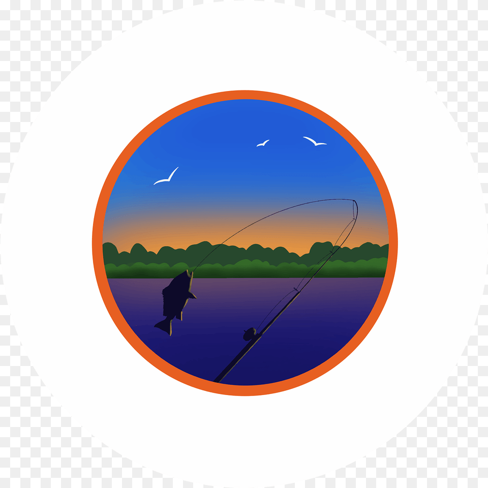 Fishing Fish Logo Circle, Angler, Leisure Activities, Outdoors, Person Free Png Download