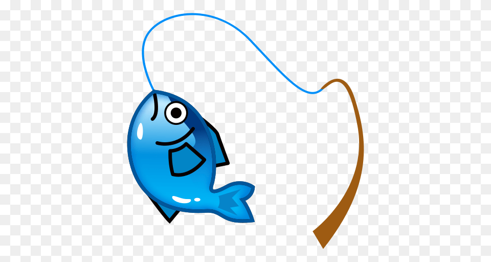 Fishing Pole And Fish Emoji For Facebook Email Sms Id, Animal, Sea Life, Rock Beauty, Shark Png Image