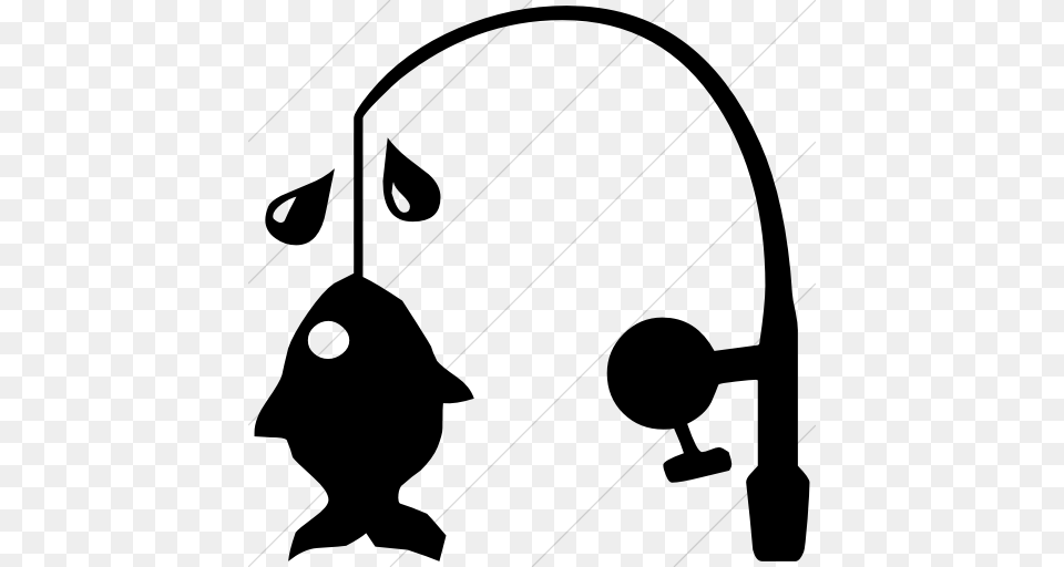 Fishing Pole Clipart Real, Gray Png Image