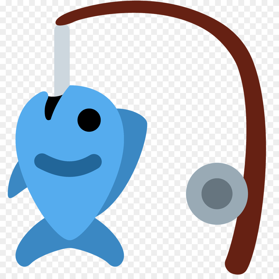 Fishing Pole Emoji Clipart, Animal, Fish, Sea Life, Shark Free Png Download