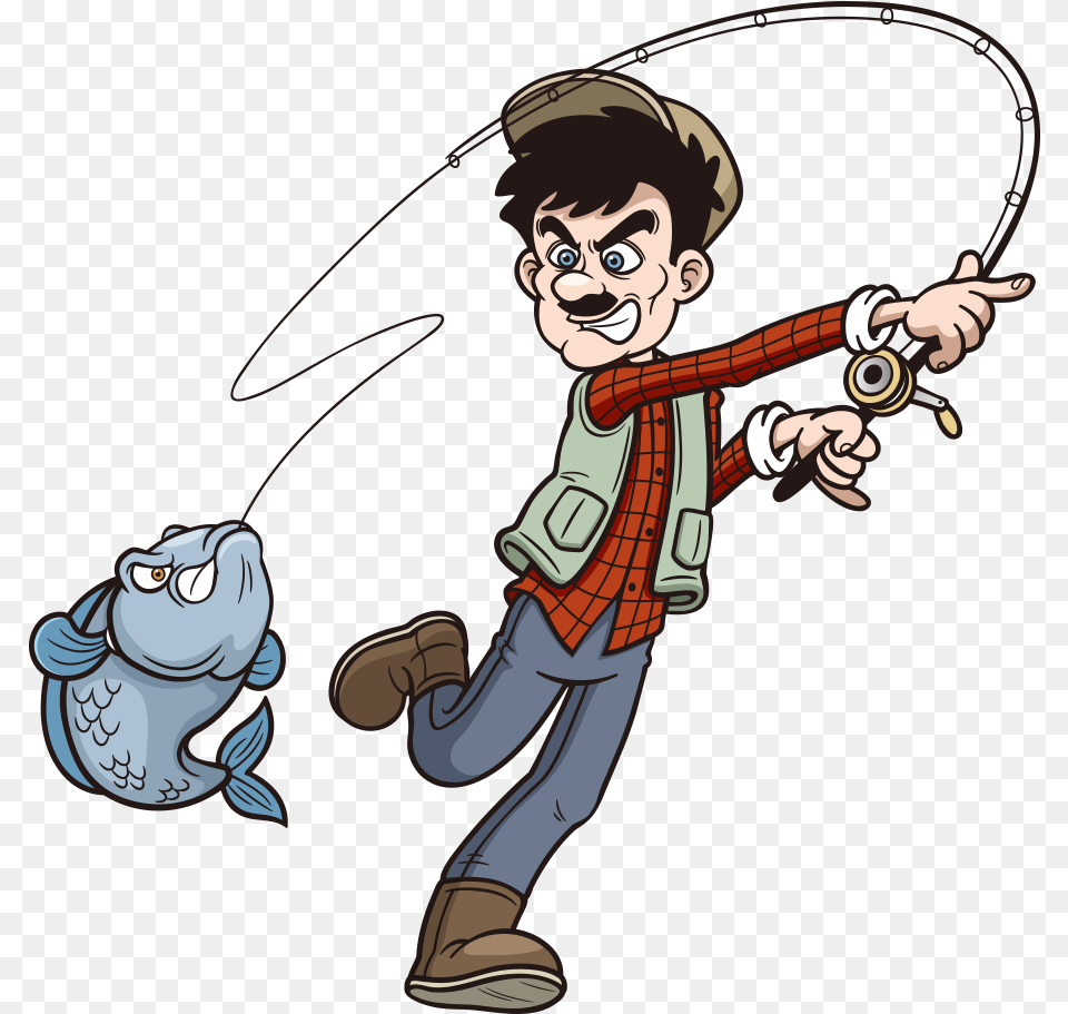 Fishing Rod Cartoon Clip Art, Leisure Activities, Outdoors, Water, Baby Png Image