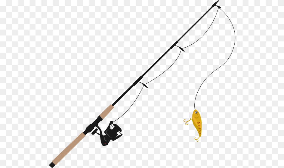 Fishing Rod Fishing Line Clip Art Transparent Background Fishing Rod, Bow, Weapon, Leisure Activities, Outdoors Png Image