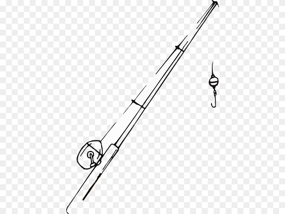 Fishing Rod Hook Equipment Sport Crank Handle Fishing Rod Clipart, Sword, Weapon, Blade, Dagger Png