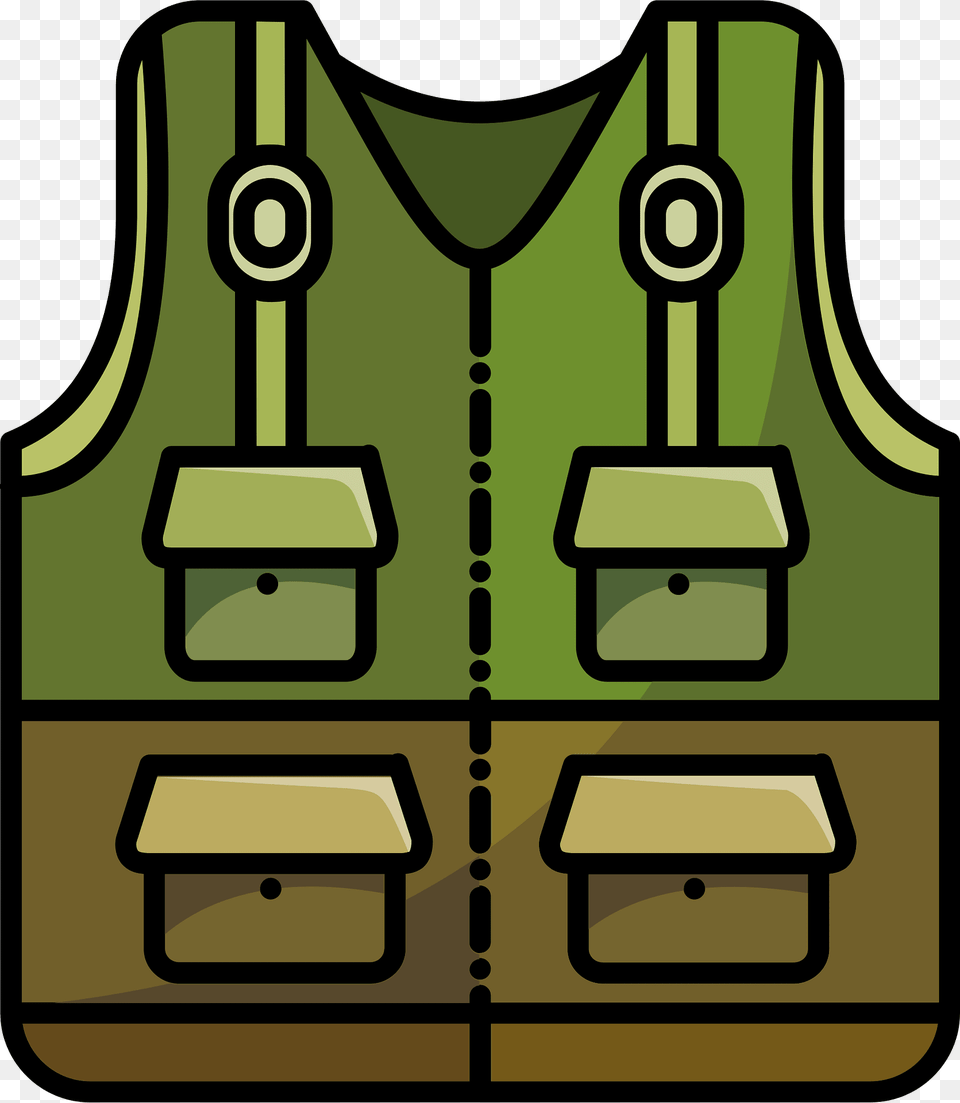 Fishing Vest Clipart, Clothing, Lifejacket, Ammunition, Grenade Free Png