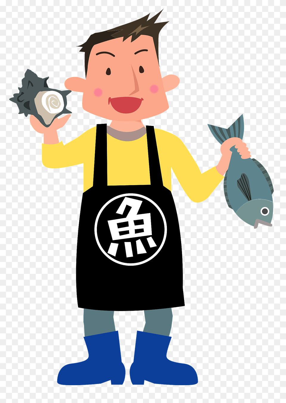Fishmonger Man Clipart, Baby, Person, Cartoon, Face Free Png