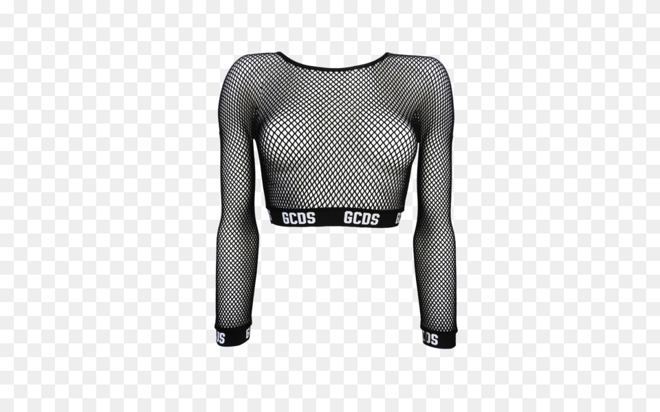Fishnet Crop Top Gcds, Clothing, Long Sleeve, Shirt, Sleeve Png Image