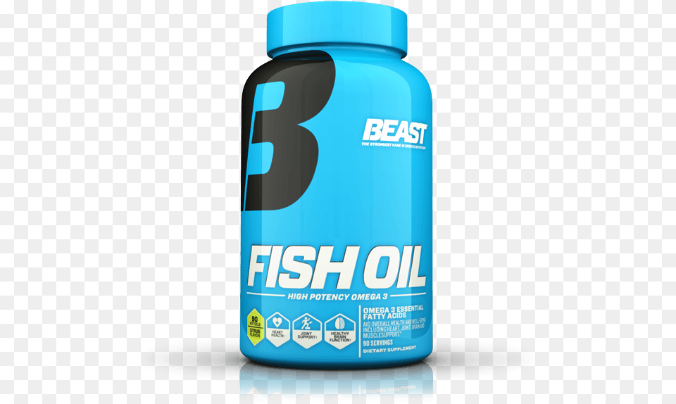 Fishoil Citrus Beast Sports Nutrition Fish Oil 90 Softgels Citrus, Bottle, Shaker Free Transparent Png