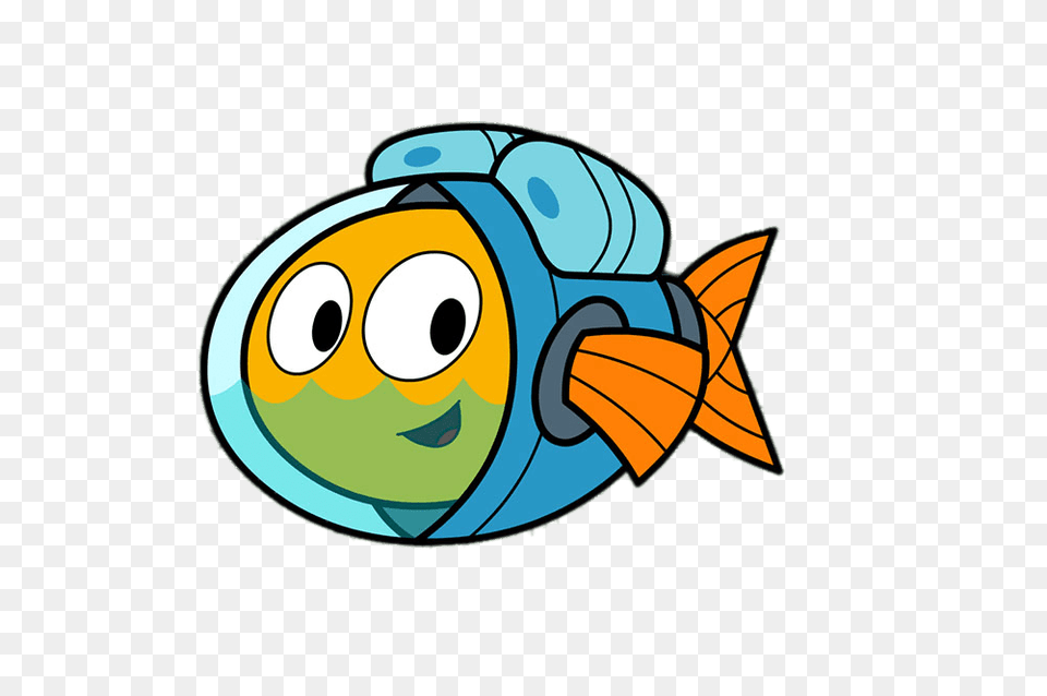 Fishtronaut, Animal, Sea Life, Cartoon, Fish Png