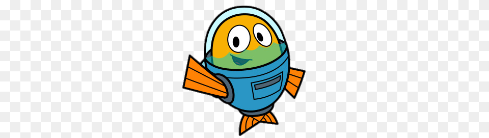 Fishtronaut Waving, Helmet, Device, Grass, Lawn Free Png Download