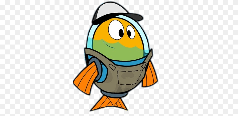Fishtronaut Wearing Work Outfit, Animal, Sea Life, Fish, Baby Png Image
