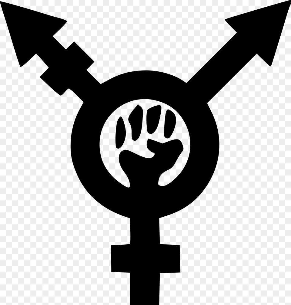 Fist Clipart Feminist Transfeminism Symbol, Gray Free Png
