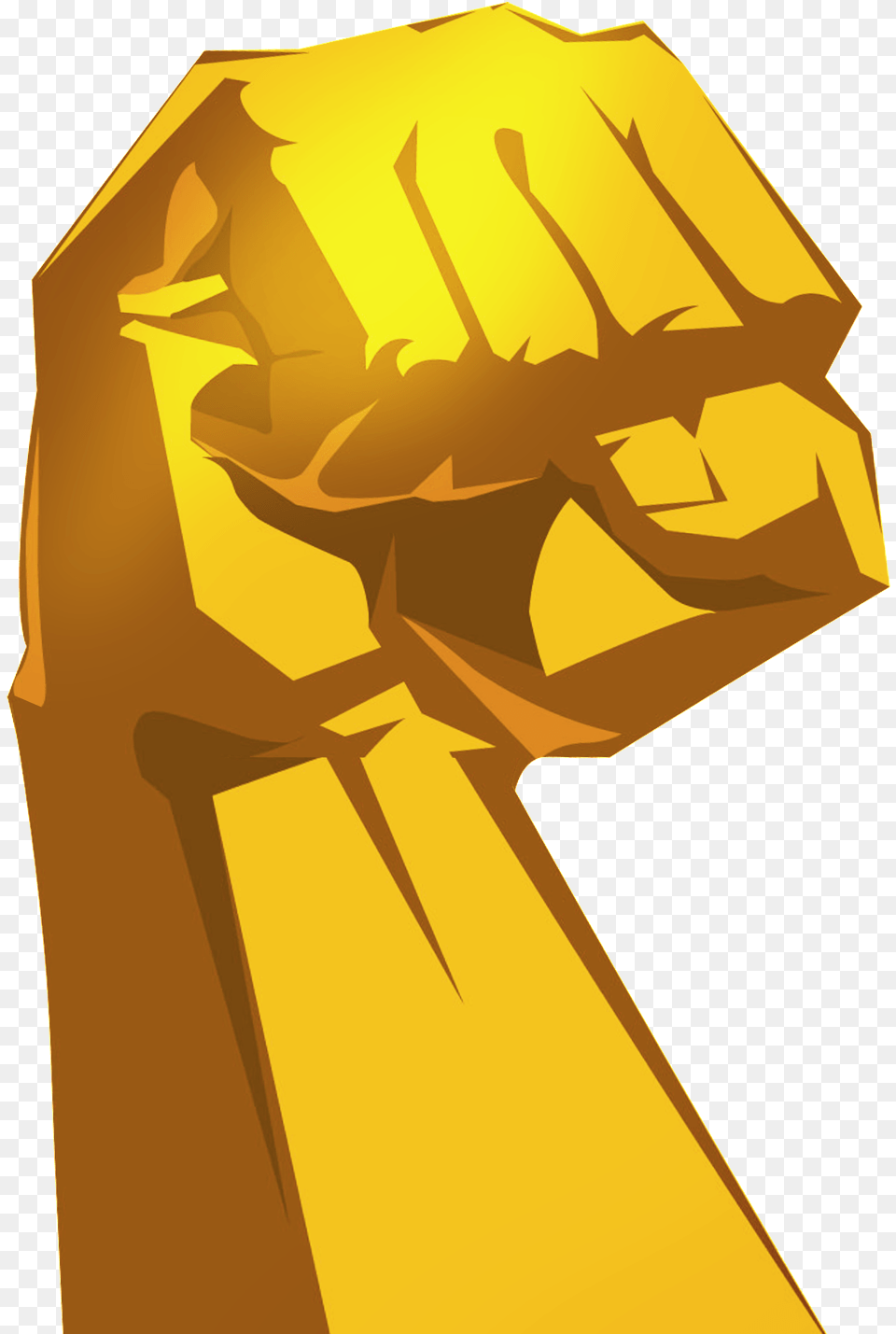 Fist Clipart Strength Hard Working, Body Part, Hand, Person, Gold Free Png