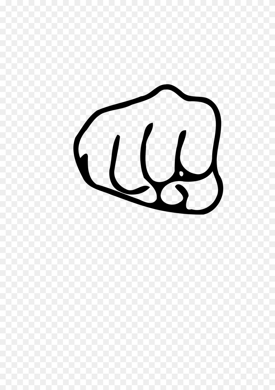 Fist Frontal, Gray Png