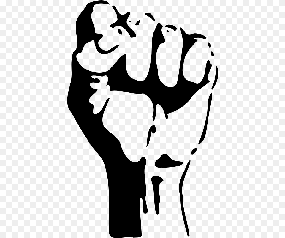 Fist Hand Fingers Civil Rights Movement, Gray Png Image
