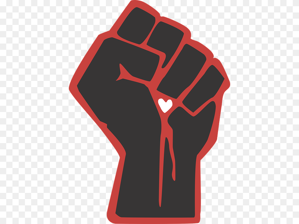 Fist Love Heart Vector Black Red Fight Power Black Power Fist Heart, Body Part, Hand, Person, Animal Free Png