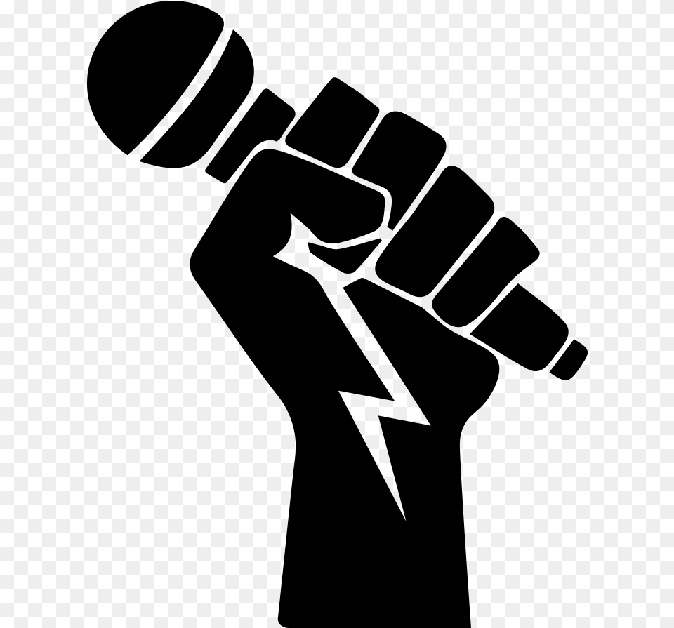 Fist Microphone, Gray Free Transparent Png