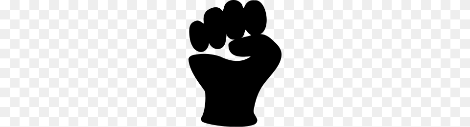 Fist Power Hand Clip Art, Gray Free Transparent Png