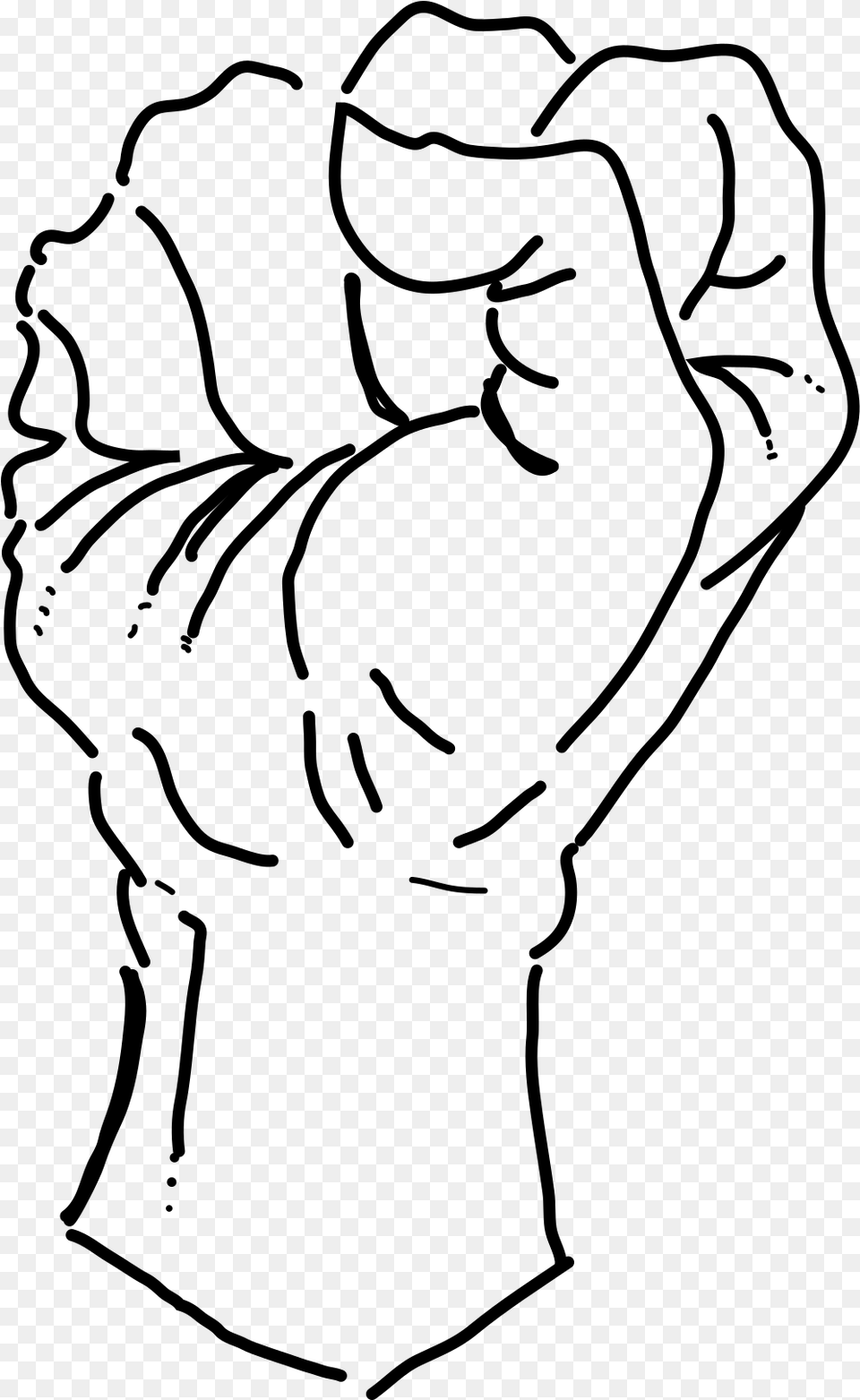 Fist Vector, Gray Png