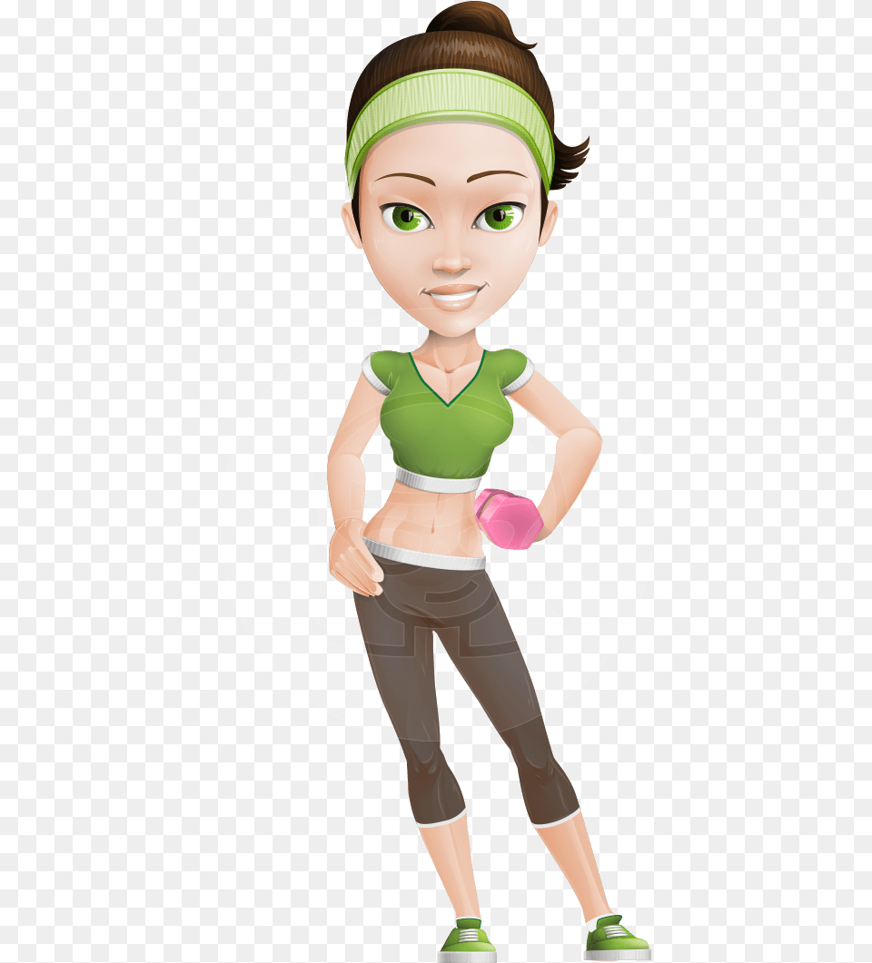 Fit Girl Cartoon Vector Character Aka Penny The Gym Build On Phrasal Verb, Baby, Person, Book, Comics Png