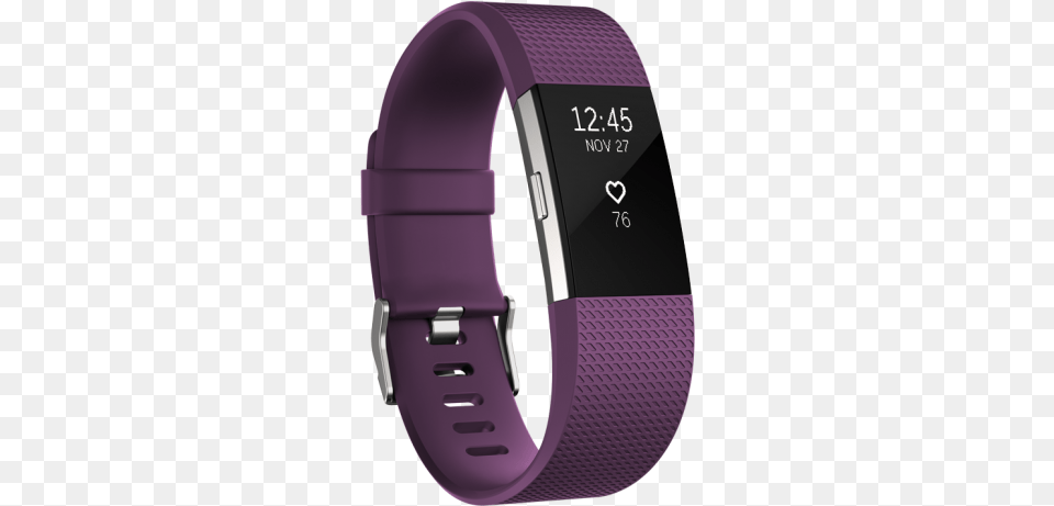 Fitbit Charge 2 Large Heart Rate Amp Fitness Plumsilver Fit Bit Smartband, Wristwatch, Electronics, Arm, Body Part Png