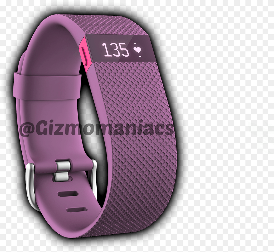 Fitbit Charge Hr Activity Tracker Large Plum, Wristwatch, Electronics, Person, Electrical Device Png Image