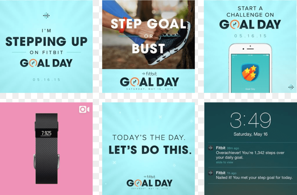 Fitbit Goal Day Collection, Advertisement, Electronics, Phone, Mobile Phone Png