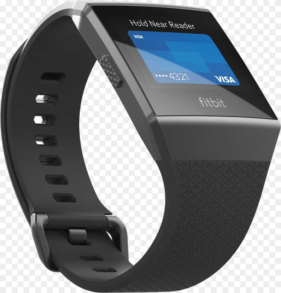 Fitbit Is Debuting Its Ionic Watch Enabled For Visa Fitbit Visa, Wristwatch, Arm, Body Part, Person Free Png Download