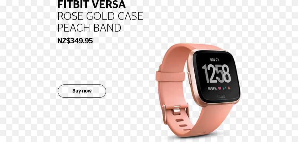 Fitbit Peach Rose Gold, Wristwatch, Person, Arm, Body Part Free Png