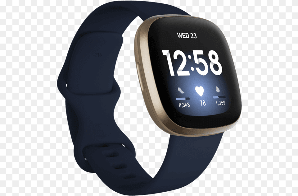 Fitbit Versa 3 Smartwatch Custom Logo Fitbit Versa 3 Midnight Soft Gold, Arm, Body Part, Person, Wristwatch Free Png