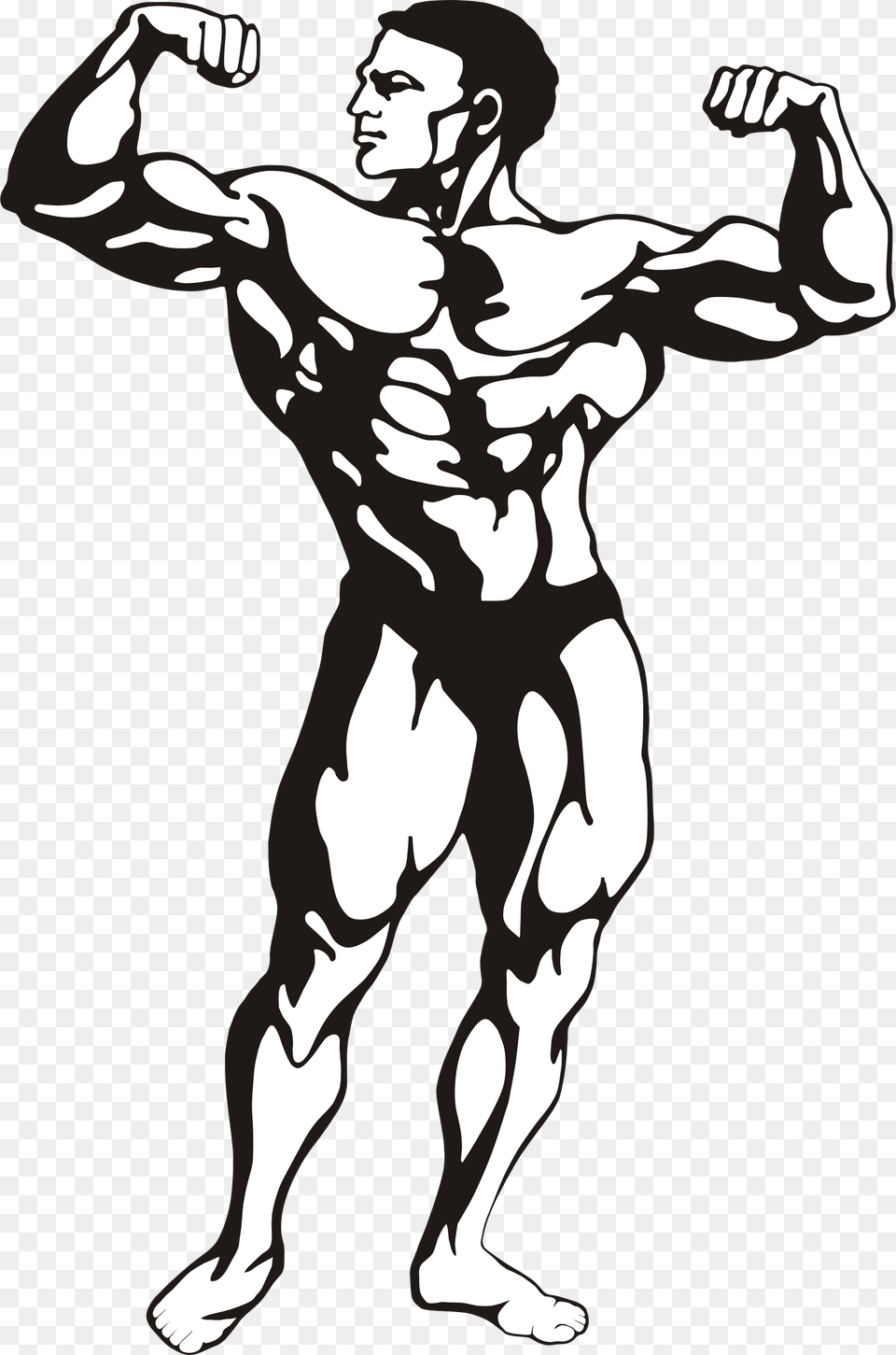 Fitness Boy Clip Arts Muscle Man Clip Art, Stencil, Adult, Male, Person Free Png