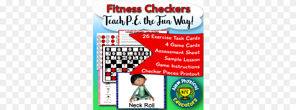 Fitness Checkers Physical Education, Advertisement, Baby, Person, Poster Free Png