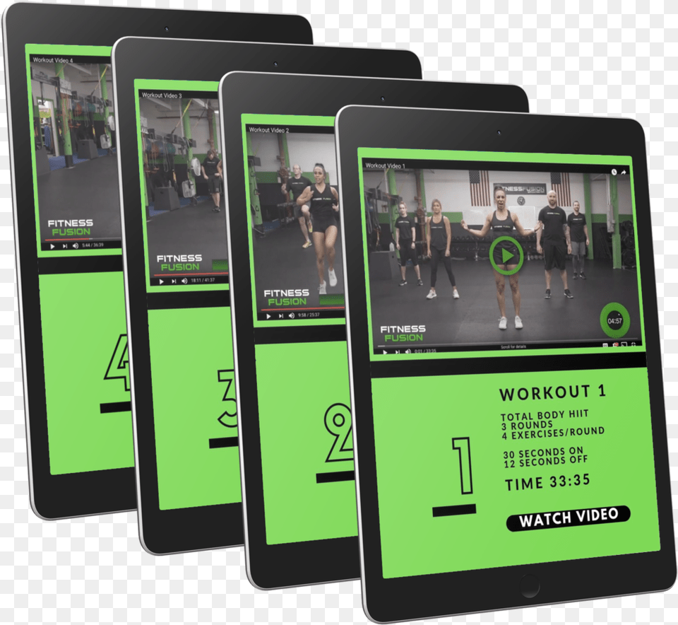 Fitness Fusion Online Workouts Tablet Computer, Electronics, Adult, Tablet Computer, Person Free Png