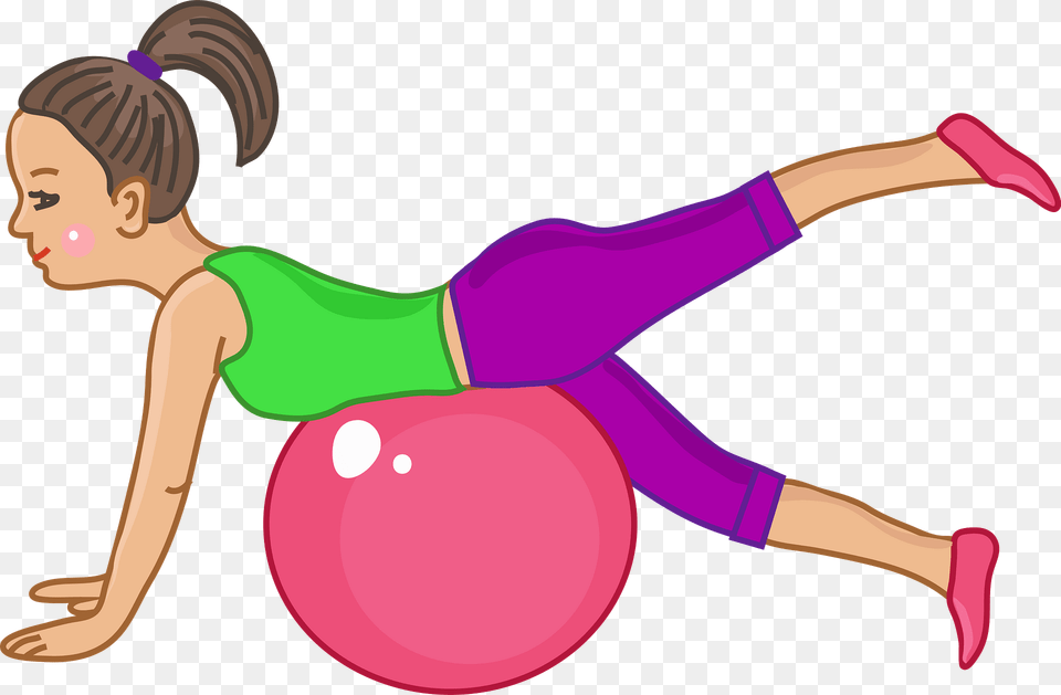 Fitness Girl Clipart, Sphere, Working Out, Sport, Pilates Free Png